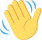 emoji waving hand sign